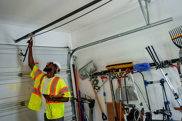 Professional Garage Door Panel Replacement technician working in Newell, WV